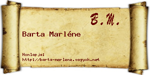 Barta Marléne névjegykártya