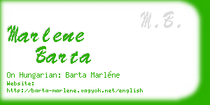 marlene barta business card